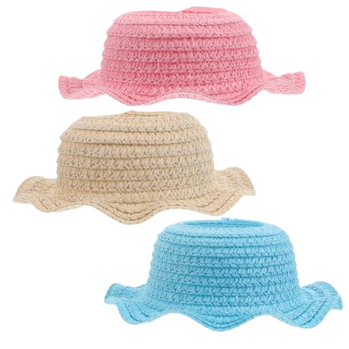 PHENOFICE 3 Stück Mini-Strohhut Für Puppen, Handgewebte Kleine Sombrero-hüte, Runde Kleine Strandkappen Für DIY-Puppen-anziehzubehör, 17 cm PHENOFICE 3 Stück Mini-Strohhut Für Puppen, Handgewebte Kleine Sombrero-hüte, Runde Kleine Strandkappen Für DIY-Puppen-anziehzubehör, 17 cm von PHENOFICE