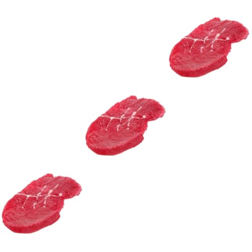 PHENOFICE 3 Stück Steak Imitat, Realistische Lebensmittel, Künstliche Steaks, Requisiten, Simulierte Steaks, Künstliches Steak, Ornament, Lebensmittel Foto Requisiten, Geschnittenes Steak, PHENOFICE 3 Stück Steak Imitat, Realistische Lebensmittel, Künstliche Steaks, Requisiten, Simulierte Steaks, Künstliches Steak, Ornament, Lebensmittel Foto Requisiten, Geschnittenes Steak, von PHENOFICE