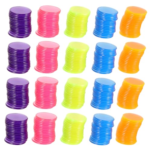 PHENOFICE 300 Stück Bingo Chips Blanko Zählchips Bingomarker Chips Zählmarker Spielchips Zählscheiben Partyspiel Requisiten Bingozubehör Belohnungschips Kunststoffscheiben von PHENOFICE