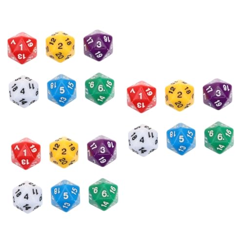 PHENOFICE 36 Stück Würfel Tischspiele Für Erwachsene Mathe Spiele Acryl von PHENOFICE
