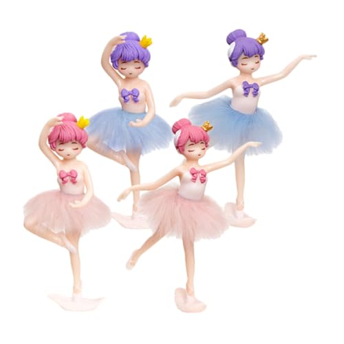 PHENOFICE 4 Stücke Ballerina Cupcake Topper Dekorative Kuchen Ornamente Für Geburtstag Party von PHENOFICE