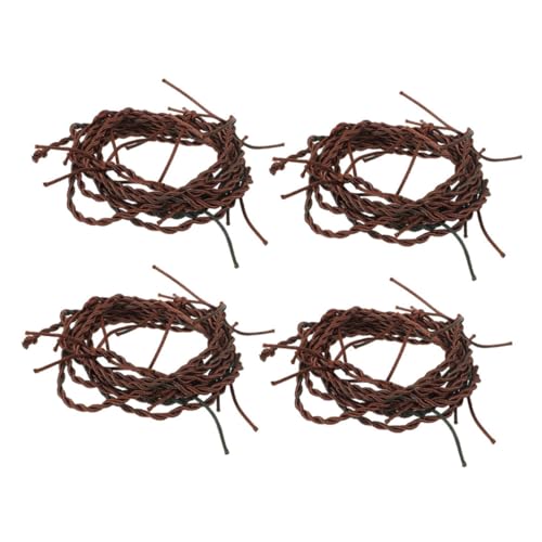 PHENOFICE Simulation Stacheldraht Western Mittelstücke 4pcs Gefälschte Verrostete Draht Dekorationen Für Halloween Veranstaltungen von PHENOFICE