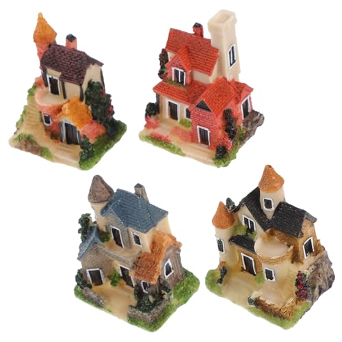 PHENOFICE 4 Stück Haushandwerk, Kleine Hausdekoration, Kreatives Harzdekor, Blockhütten Für Den Garten, Mini Ornament, Kleines, Miniatur Dekorationen, Dekoratives Ornament, Mini Harzhaus PHENOFICE 4 Stück Haushandwerk, Kleine Hausdekoration, Kreatives Harzdekor, Blockhütten Für Den Garten, Mini Ornament, Kleines, Miniatur Dekorationen, Dekoratives Ornament, Mini Harzhaus von PHENOFICE