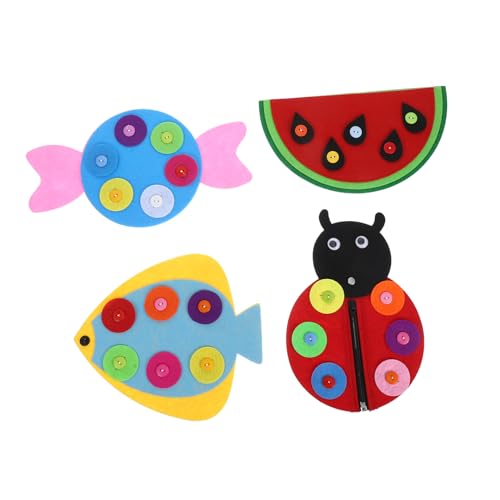 PHENOFICE 4 Stück Montessori Button Zipper Board für Kleinkinder Teiliges aus Weichem für Kreatives Vorschule DIY Lernspielzeug für Interaktive Aktivitäten PHENOFICE 4 Stück Montessori Button Zipper Board für Kleinkinder Teiliges aus Weichem für Kreatives Vorschule DIY Lernspielzeug für Interaktive Aktivitäten von PHENOFICE