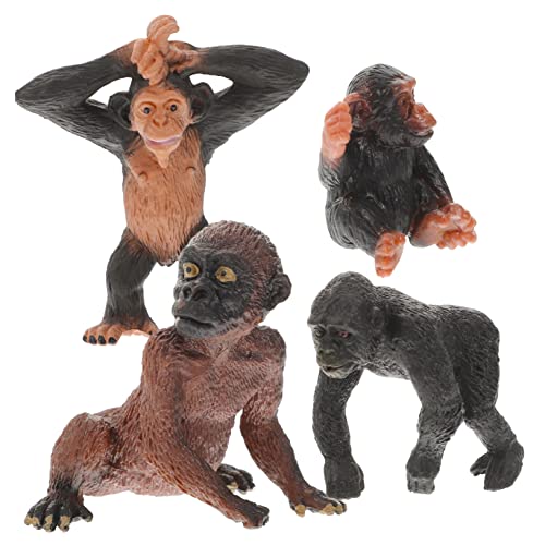 PHENOFICE 4-teiliges Gorilla-Spielzeug – Realistische Tierfiguren Für Kinder Tierstatuen-Set Heimdekoration Für Kinder PHENOFICE 4-teiliges Gorilla-Spielzeug – Realistische Tierfiguren Für Kinder Tierstatuen-Set Heimdekoration Für Kinder von PHENOFICE