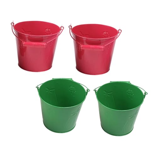 PHENOFICE 4 Stück Sandspielzeug Bunte Spielzeugeimer für Strand und Sandkasten Leicht und Farbenfroh Fördert Kreatives Spiel und Eltern Junge Mädchen Beziehung Zufällige Zufällige Farbe von PHENOFICE