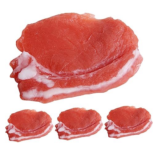 PHENOFICE 4 Stück Schweinefleischimitat, Requisite, Schweinefleischornament, Simulationsschweinefleisch, , Künstliches Schweinefleisch Für Zuhause, Harzschweinefleischscheibenmodelle, PHENOFICE 4 Stück Schweinefleischimitat, Requisite, Schweinefleischornament, Simulationsschweinefleisch, , Künstliches Schweinefleisch Für Zuhause, Harzschweinefleischscheibenmodelle, von PHENOFICE