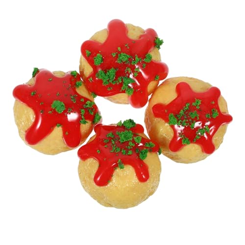 PHENOFICE 4-teilige Miniaturmodelle Japanischer Takoyaki PVC-mini-Snack-takoyaki-Ornamente Realistische Dekoration Für Puppenhäuser Exquisites Handwerk PHENOFICE 4-teilige Miniaturmodelle Japanischer Takoyaki PVC-mini-Snack-takoyaki-Ornamente Realistische Dekoration Für Puppenhäuser Exquisites Handwerk von PHENOFICE