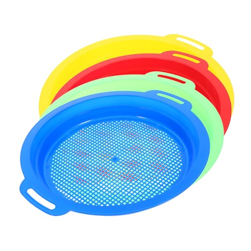 PHENOFICE 4 Stück Teiliges Sandspielzeug für Bunte Sandsiebe für Strand und Sandkastenaktivitäten Leicht und Benutzerfreundlich für Sommerabenteuer Zufällige Farbe Zufällige Farbe von PHENOFICE