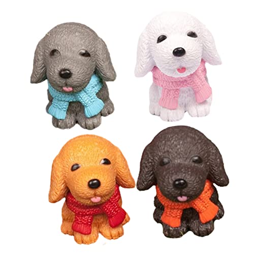 PHENOFICE 4 Stück Welpenmodell, Lebensechte Hundefigur, Kognitive Hundemodelle Für Kinder, Lebensechte Tiermodelle, Ornamente, Hundefiguren Dekore, Hundeschmuck, Mini Hundefigur, Spielzeug, von PHENOFICE
