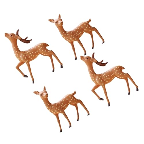 PHENOFICE 4 Teilige Tierstatue, Tierfigur, Miniaturen, Schmücken Hirsch Miniaturfiguren, Mikro Landschaftsornament, Tierdekor, Kleine Hirschfigur, Hirschfiguren, Mini Tiermodell PHENOFICE 4 Teilige Tierstatue, Tierfigur, Miniaturen, Schmücken Hirsch Miniaturfiguren, Mikro Landschaftsornament, Tierdekor, Kleine Hirschfigur, Hirschfiguren, Mini Tiermodell von PHENOFICE