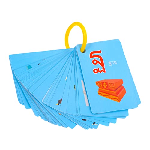PHENOFICE 45 Stück Thai Vokabeltrainer Lernkarten für Kleinkinder Flash Cards zur Sprachentwicklung Pädagogisches Lernspielzeug für Zuhause und Klassenzimmer von PHENOFICE