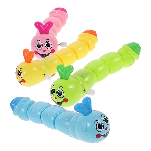 PHENOFICE 4er Set Aufzieh Raupe Lustige Uhrwerk Raupen Spielzeuge Für Kreatives Lernspielzeug Farbige Aufziehspielzeuge Für Jungen Und ädchen Ab 3 Jahren von PHENOFICE