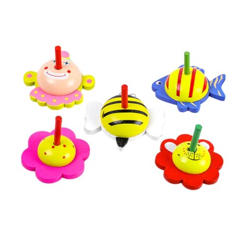 PHENOFICE 5 Stück Gyro -Ornament Kinderspielzeug Gyro - Holzspielzeug Cartoon Kleines Gyroskop- Kreiselspielzeug Für Den Tisch Mini-gyro Hölzern PHENOFICE 5 Stück Gyro -Ornament Kinderspielzeug Gyro - Holzspielzeug Cartoon Kleines Gyroskop- Kreiselspielzeug Für Den Tisch Mini-gyro Hölzern von PHENOFICE