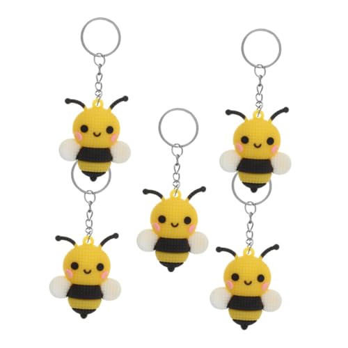 PHENOFICE 5 Stück Kleine Bienenanhänger, Tasche, Hängende Dekoration, Kreativer Anhänger, Rucksack, Schlüsselanhänger, Biene, Schlüsselanhänger, , Cartoon Biene, Hängender PHENOFICE 5 Stück Kleine Bienenanhänger, Tasche, Hängende Dekoration, Kreativer Anhänger, Rucksack, Schlüsselanhänger, Biene, Schlüsselanhänger, , Cartoon Biene, Hängender von PHENOFICE