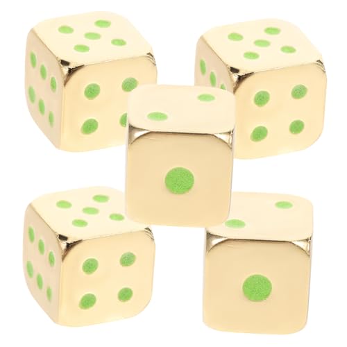 PHENOFICE 5 Stück Leuchtende Metallwürfel, Partyspielwürfel, Große Zahlenwürfel, Kleine Würfelwürfel, 6 Seitige Würfel, Spielrequisite, Tragbares Würfelbrett, Würfelspiel, Lehrwürfel, PHENOFICE 5 Stück Leuchtende Metallwürfel, Partyspielwürfel, Große Zahlenwürfel, Kleine Würfelwürfel, 6 Seitige Würfel, Spielrequisite, Tragbares Würfelbrett, Würfelspiel, Lehrwürfel, von PHENOFICE