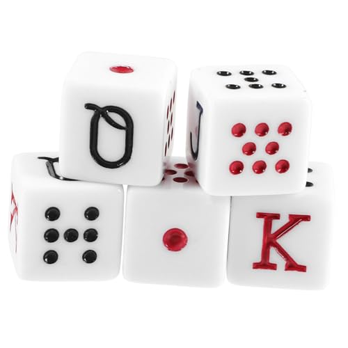 PHENOFICE 5 Stück Pokerwürfel Kartenspielwürfel Unterhaltungswürfel Für Bar Pub Club Geburtstagspartyspiele Würfelspiel Verschleißfestes Würfelset Tragbare Partyzubehör PHENOFICE 5 Stück Pokerwürfel Kartenspielwürfel Unterhaltungswürfel Für Bar Pub Club Geburtstagspartyspiele Würfelspiel Verschleißfestes Würfelset Tragbare Partyzubehör von PHENOFICE