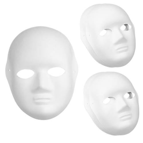 PHENOFICE 5 Stück Zellstoffmasken Papiermasken Cosplay Party Masken Masken Für Maskerade Partys Leere Masken Maskerade Masken Halloween Kostüm Masken Bastelmasken Leere Masken von PHENOFICE