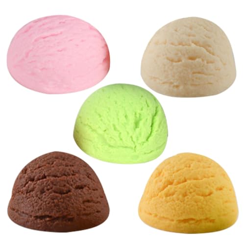 PHENOFICE 5Stücke Eiskugeln aus Realistische Simulation für Fotorequisiten Künstliche Eiskugeln für Dekoration und Wiederverwendbar Attraktives Design Farben von PHENOFICE