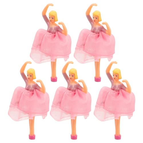 PHENOFICE 5Stücke Teiliges Ballett Puppenornament Dekorative Balletttänzerin Figuren für Spieluhren Elegante Prinzessinnenpuppen für Puppenhaus und Geburtstagsdeko von PHENOFICE