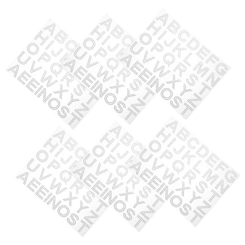 PHENOFICE 6 Bögen Acrylbuchstaben Strassaufkleber Buchstaben Strassaufkleber Multifunktionsaufkleber Glitzeraufkleber Buchstaben Dekoaufkleber Strass Zum Basteln Aufkleber Für Tasche von PHENOFICE