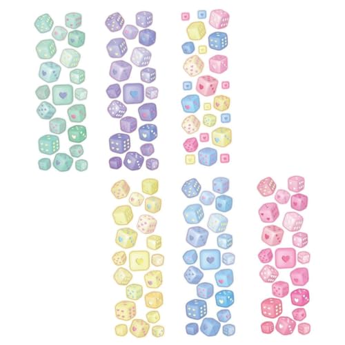PHENOFICE 6er-Pack Love Dice Stickerbögen – Dekoratives Scrapbook- Und Journaling-zubehör von PHENOFICE