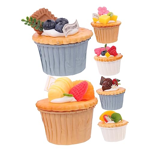 PHENOFICE 6 Stück Cupcake Modell, Kuchendekoration, Kunstkuchen Zur Präsentation, Simulationskuchen, Kunstlebensmitteldekor, Kunstkuchenmodell, Kunstgebäck, Präsentation, Gefälschter PHENOFICE 6 Stück Cupcake Modell, Kuchendekoration, Kunstkuchen Zur Präsentation, Simulationskuchen, Kunstlebensmitteldekor, Kunstkuchenmodell, Kunstgebäck, Präsentation, Gefälschter von PHENOFICE