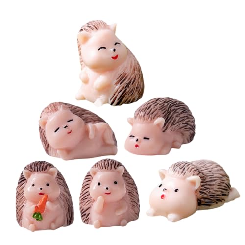 PHENOFICE Kleine Igel-Ornamente Aus Kunstharz Gartendeko Figuren Für Blumentöpfe Mini-igeldeko Als Schreibtischschmuck von PHENOFICE