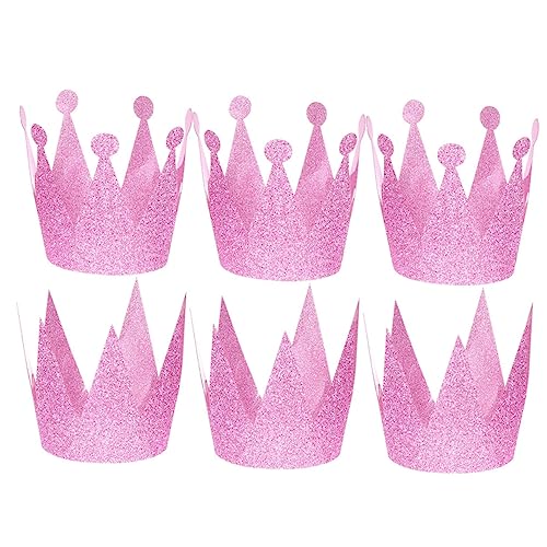 PHENOFICE Hat 6 Stück Geburtstagspartyhüte Für Jungen Und Mädchen Doppelseitige Kronen Aus Pvc Für Geburtstagsfeiern PHENOFICE Hat 6 Stück Geburtstagspartyhüte Für Jungen Und Mädchen Doppelseitige Kronen Aus Pvc Für Geburtstagsfeiern von PHENOFICE