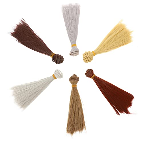 PHENOFICE 6 Stück Puppe Glattes Haar Puppenperücke DIY Haarperücke Für Puppe Glattes Haar Perücke Glattes Puppenhaar Perücke Zarte Puppenperücke Wellenperücke Puppenhaarteil Süße PHENOFICE 6 Stück Puppe Glattes Haar Puppenperücke DIY Haarperücke Für Puppe Glattes Haar Perücke Glattes Puppenhaar Perücke Zarte Puppenperücke Wellenperücke Puppenhaarteil Süße von PHENOFICE