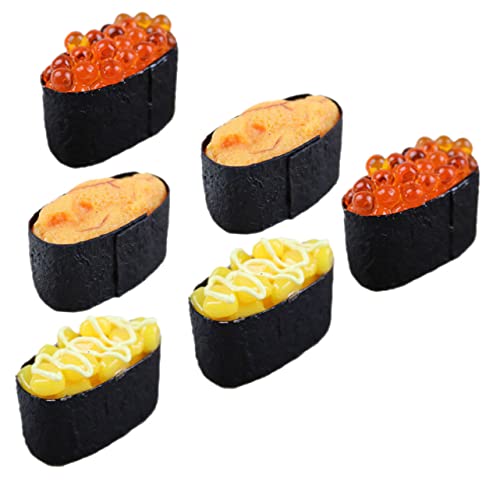 PHENOFICE 6 Stück Simulation Sushi Simuliertes Sushi Spielzeug Lebensechtes Onigiri Modell Lebensechtes Lebensmittelmodell Künstliches Japanisches Essen Gefälschte Lebensmittel Requisite PHENOFICE 6 Stück Simulation Sushi Simuliertes Sushi Spielzeug Lebensechtes Onigiri Modell Lebensechtes Lebensmittelmodell Künstliches Japanisches Essen Gefälschte Lebensmittel Requisite von PHENOFICE