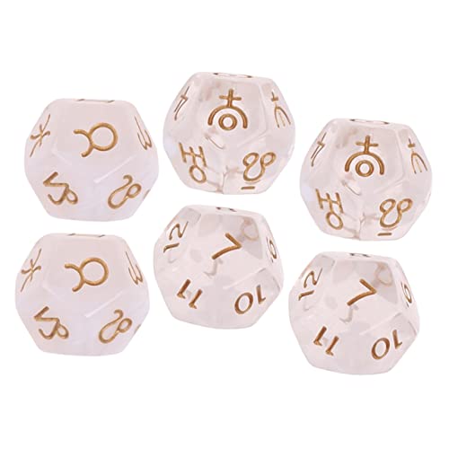 PHENOFICE 6 Stück Sternbildwürfel, Harz, Bunte Würfel, Tarotwürfel, Tisch Und Brettspielwürfel, Wahrsagezubehör, Mehrseitige Glückswürfel, Wahrsagewürfel, Spielwürfel, Requisiten, PHENOFICE 6 Stück Sternbildwürfel, Harz, Bunte Würfel, Tarotwürfel, Tisch Und Brettspielwürfel, Wahrsagezubehör, Mehrseitige Glückswürfel, Wahrsagewürfel, Spielwürfel, Requisiten, von PHENOFICE