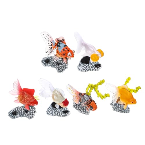 PHENOFICE 6 Stück Zierfisch Modell, Kinderbedarf, Dekoratives Fischdekor, Desktop Fischdekor, Kinderfischfigur, Goldfischdekor, Kinderzubehör, Kinderzubehör, Entzückendes Fischdekor PHENOFICE 6 Stück Zierfisch Modell, Kinderbedarf, Dekoratives Fischdekor, Desktop Fischdekor, Kinderfischfigur, Goldfischdekor, Kinderzubehör, Kinderzubehör, Entzückendes Fischdekor von PHENOFICE