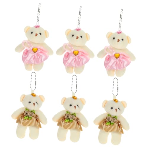 PHENOFICE 6Pcs Hochzeit Bären Abschlusssaison Bären Puppen Entzückende Bären Dekorative Bärenversorgungen Bouquet DIY Ornamente Kleine Bärenpuppen Hochzeit Themed Bären Süße Bärenpuppen Baumwollbär PHENOFICE 6Pcs Hochzeit Bären Abschlusssaison Bären Puppen Entzückende Bären Dekorative Bärenversorgungen Bouquet DIY Ornamente Kleine Bärenpuppen Hochzeit Themed Bären Süße Bärenpuppen Baumwollbär von PHENOFICE