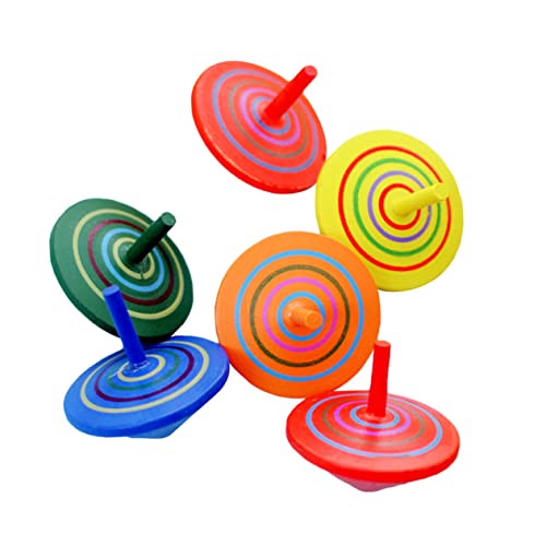 PHENOFICE Holzkreisel-Spielzeug für Kinder 6 Stück Bunte Kreisel sicheres Material ideal für pädagogisches Spielen PHENOFICE Holzkreisel-Spielzeug für Kinder 6 Stück Bunte Kreisel sicheres Material ideal für pädagogisches Spielen von PHENOFICE