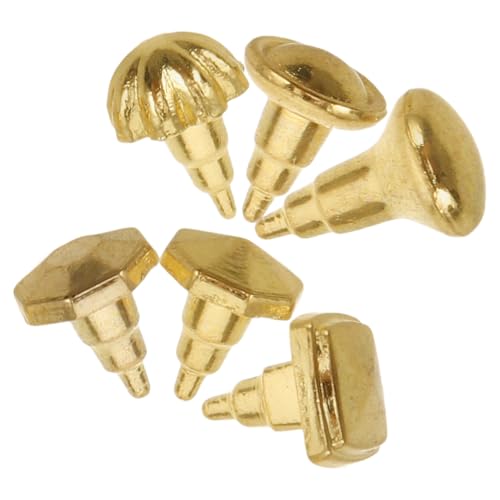 PHENOFICE 6st Puppenhausgriff Puppenhaus-miniaturen Mini-Zeug, Das Tatsächlich Funktioniert Mini-Food- Möbelschubladengriffe Mini-puppenhauszubehör Puppenhaustür Metall Golden von PHENOFICE