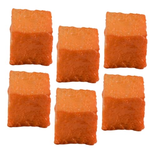 PHENOFICE 6st Simulierter Tofu Essen Gefälschte Hühnereier Falsch Brot Modell Künstlich Obst Burger Kuchen Vorgeben Kühlschrankmagnete Für Lebensmittel Deko PVC Orange PHENOFICE 6st Simulierter Tofu Essen Gefälschte Hühnereier Falsch Brot Modell Künstlich Obst Burger Kuchen Vorgeben Kühlschrankmagnete Für Lebensmittel Deko PVC Orange von PHENOFICE