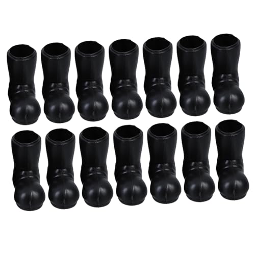 PHENOFICE 7 Paare Mini Weihnachtsstiefel Dekorative Mini Ankle Boots für Puppenhaus Weihnachtsdekoration Langlebig und Attraktiv für DIY Projekte Realistische Miniaturen für Festliche von PHENOFICE
