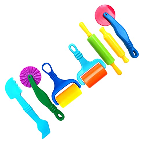 PHENOFICE 7 Stück Teiliges Knete Set aus Kunststoff Handliches DIY Werkzeug für Glätten und Formen Fördert Kreativität und Motorische Fähigkeiten Bunte Auswahl für von PHENOFICE