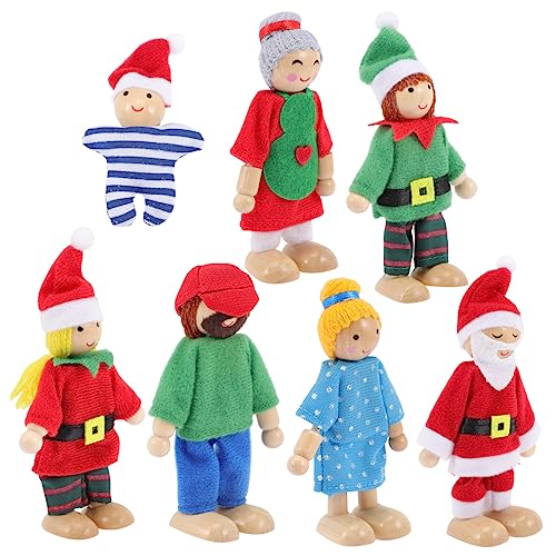 PHENOFICE 7-teiliges Puppenhaus-spielset Aus Holz für Familienpuppen Puppenhaus-möbelset Rollenspielzeug für Kleinkinder Spielhauspuppen PHENOFICE 7-teiliges Puppenhaus-spielset Aus Holz für Familienpuppen Puppenhaus-möbelset Rollenspielzeug für Kleinkinder Spielhauspuppen von PHENOFICE