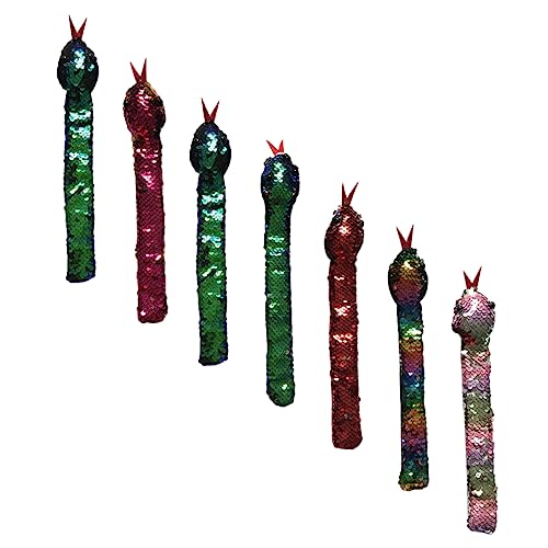 PHENOFICE 7 Teiliges Slap Band, Party Slap Armband, Pailletten, Halloween Armbänder, Verschleißfestes Schlangenarmband, Schlangenförmiges Armband, Schlangenform Armbänder, Bezauberndes von PHENOFICE