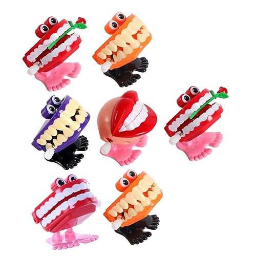 PHENOFICE 7 Teiliges Wind up Zähne Set Lustige Aufzieh Spielzeuge Mit Witzigen Gehenden Zähnen Zufällige Designs Für Spaß Und Unterhaltung von PHENOFICE