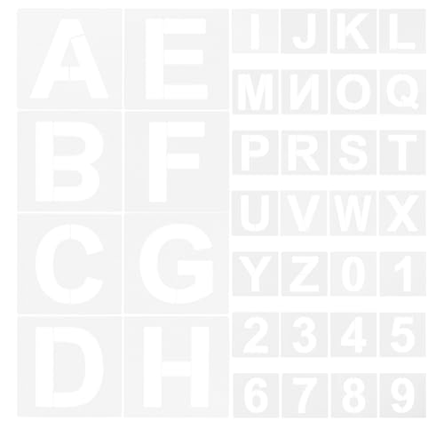 PHENOFICE 72-teilige Alphabet-/Zahlenschablonen zum Malen, Wiederverwendbare Zeichenvorlagen aus Kunststoff für Heimwerker, Kunst, Scrapbooking, Bastelprojekte und Beschilderungen PHENOFICE 72-teilige Alphabet-/Zahlenschablonen zum Malen, Wiederverwendbare Zeichenvorlagen aus Kunststoff für Heimwerker, Kunst, Scrapbooking, Bastelprojekte und Beschilderungen von PHENOFICE