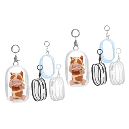 PHENOFICE 8 Stück Babytasche, Rucksack, Zum Aufhängen, Kleine Tasche, Transparente Puppentasche, Mini Figuren Vitrine, Aufbewahrungstasche Für Figuren, Kleine Puppen Aufbewahrungstasche, PHENOFICE 8 Stück Babytasche, Rucksack, Zum Aufhängen, Kleine Tasche, Transparente Puppentasche, Mini Figuren Vitrine, Aufbewahrungstasche Für Figuren, Kleine Puppen Aufbewahrungstasche, von PHENOFICE