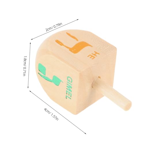 PHENOFICE 8 Stück Holz Dreidel für Chanukka Unvollendete Spinning Tops Kinderspielzeug für DIY Bastelprojekte Sichere Pädagogische Holzspielzeuge für Chanukka Feiern und Party Mitgebsel von PHENOFICE