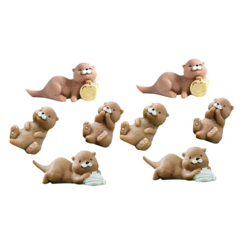 PHENOFICE Figurine Set Von 8 Spielzeug Tierfiguren Home Office Landschaft Statue Miniatur Otter Ornament PHENOFICE Figurine Set Von 8 Spielzeug Tierfiguren Home Office Landschaft Statue Miniatur Otter Ornament von PHENOFICE
