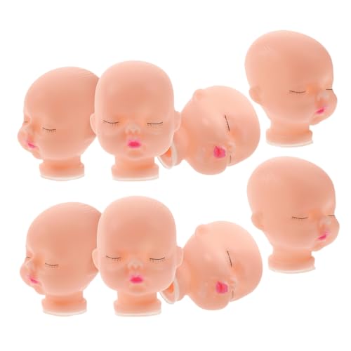 PHENOFICE 8 Stück Weicher Vinyl-puppenkopf, Mini-puppenkopf, Weicher Vinyl-spielzeugpuppe, Neulackierung, Schlüsselanhänger, Schlüsselanhänger, Herstellung Von Make-up-handmalerei-Puppen von PHENOFICE