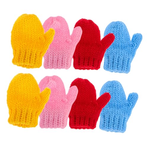 PHENOFICE 8Stücke Mini Strickhandschuhe für Puppen DIY Puppenzubehör und Kleine Gewebte Wollhandschuhe für Kreative Bastelprojekte und Puppenoutfits PHENOFICE 8Stücke Mini Strickhandschuhe für Puppen DIY Puppenzubehör und Kleine Gewebte Wollhandschuhe für Kreative Bastelprojekte und Puppenoutfits von PHENOFICE