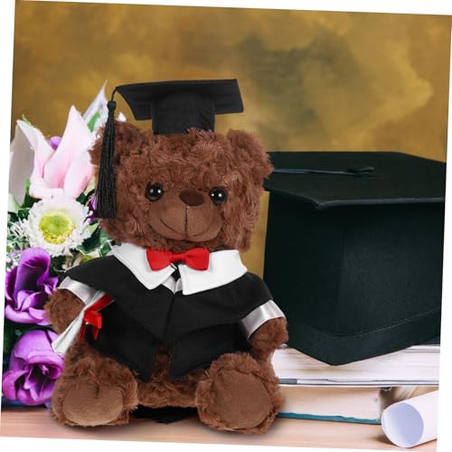 PHENOFICE Abschluss Kuscheltier Bär im Doktoroutfit Niedliches Plüschspielzeug für Graduierungsfeiern Symbol der Freude und Erfüllung Perfektes für Freunde Gemütlich und zum von PHENOFICE