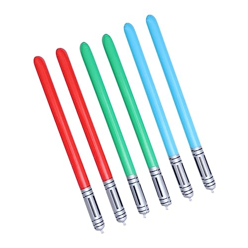 PHENOFICE 6 Stücke Aufblasbare Licht Spielzeug Jumbo Pvc Spielzeug für Jungen und Mädchen Party Set Realistische Muster von PHENOFICE